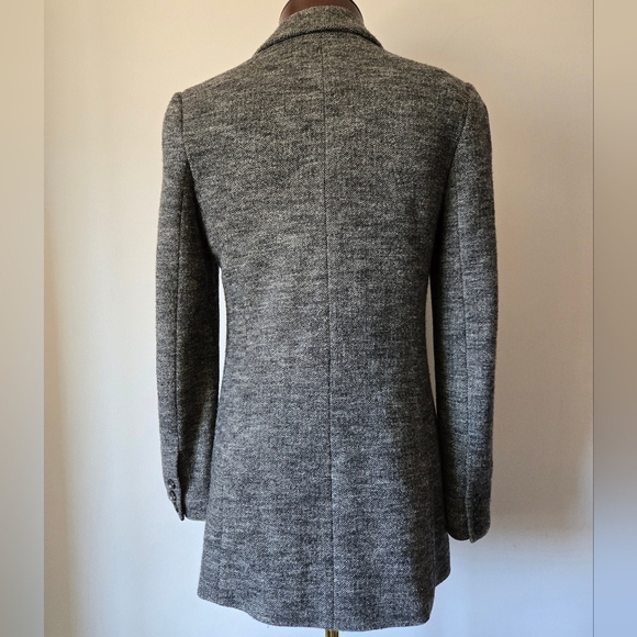 VINCE Wool Grey Herringbone Tweed Blazer/ Jacket. Size 4 - Picture 7 of 14